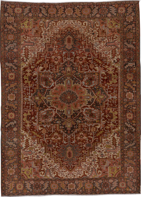 Antique Heriz Area Rug (8' x 11')